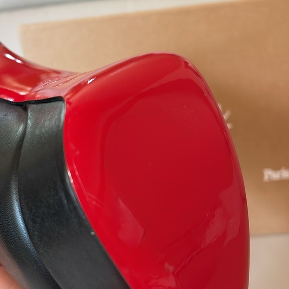 New never worn Christian louboutin black shoes heels Dirdi bootie 130 36.5 6.5 - Picture 4 of 7